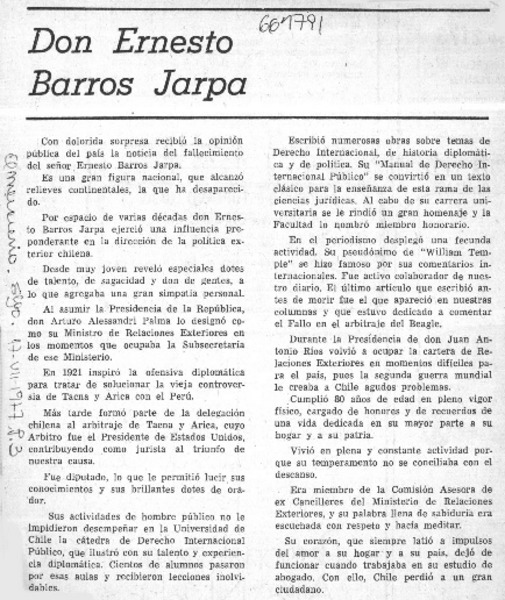 Don Ernesto Barros Jarpa.  [artículo]
