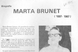 Marta Brunet.