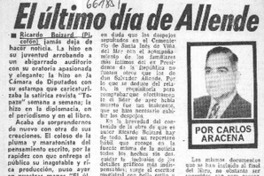 El Ultimo día de Allende  [artículo] Carlos Aracena.
