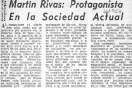 Martín Rivas, protagonista en la sociedad actual  [artículo] Nelson Barría Navarro.