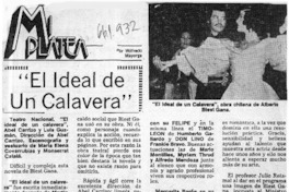 "El ideal de un calavera"  [artículo] Wilfredo Mayorga.
