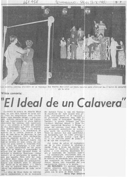 El ideal de un Calavera  [artículo] María Olga Delpiano.