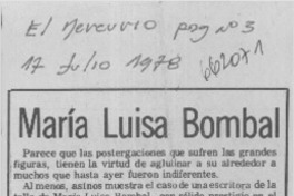 María Luisa Bombal  [artículo] Enrique Skinner Zavala