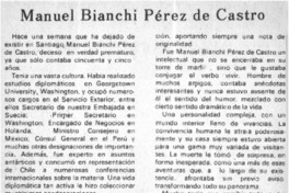 Manuel Bianchi Pérez de Castro  [artículo] Gonzalo Orrego.