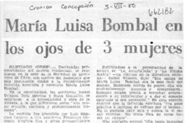 María Luisa Bombal en los ojos de tres mujeres.  [artículo]