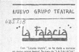 Nuevo grupo teatral "La Falacia".  [artículo]