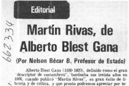 Martín Rivas, de Alberto Blest Gana.  [artículo]
