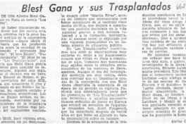 Blest Gana y sus trasplantados  [artículo] Carlos Cabello Reyes.