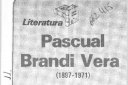 Pascual Brandi Vera  [artículo] Eliana Merino.