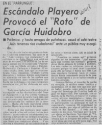 Escándalo playero provocó el "roto" de García Huidobro.  [artículo]