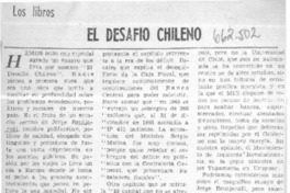 El desafío chileno  [artículo] Jorge Matta Correa.