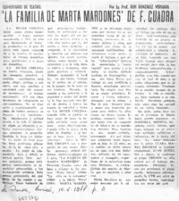 La Familia de Marta Mardones' de F. Cuadra