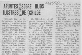 Apuntes sobre hijos ilustres de Chiloé