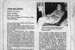Tres mujeres  [artículo] H. Ortega.