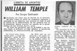 Willian Temple  [artículo] Sergio Guilisasti.