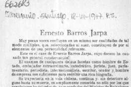 Ernesto Barros Jarpa  [artículo] GC.