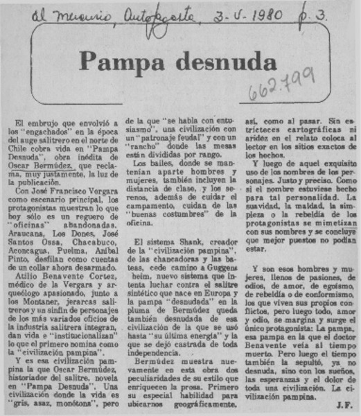 Pampa desnuda  [artículo] J.F.