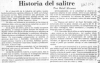 Historia del salitre  [artículo] Oriel Alvarez.