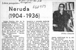 Libro penquista Neruda (1904-1936).