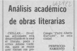 Análisis académico de obras literarias.