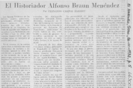 El historiador Alfonso Braun Menéndez