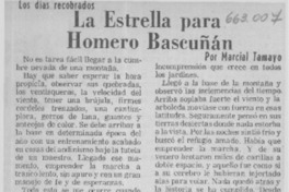 La estrella para Homero Bascuñán  [artículo] Marcial Tamayo.