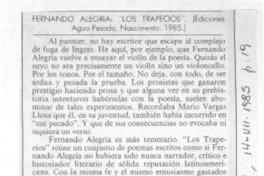 Fernando Alegría: "Los trapecios".