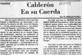 Calderón en su cuerda  [artículo] Floridor Pérez.