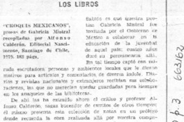 Croquis mexicanos"  [artículo] Alberto Arraño.