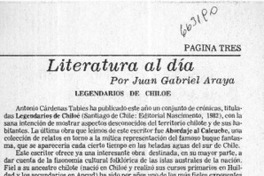 Literatura al día  [artículo] Juan Gabriel Araya.