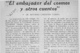 El embajador del cosmos y otros cuentos"  [artículo] Armando León Pacheco.
