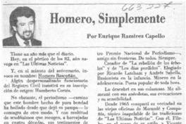 Homero, simplemente  [artículo] Enrique Ramírez Capello.