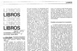 Economía y política en Chile 1970-1973  [artículo] C.P.