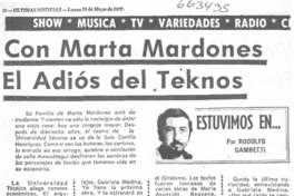 Con Marta Mardones el adiós del Teknos