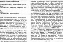Antología del cuento chileno  [artículo] Jorge Marchant.