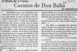 Cuentos de Don Balta  [artículo] Argonauta.
