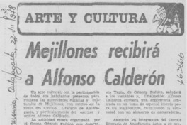 Mejillones recibirá a Alfonso Calderón.