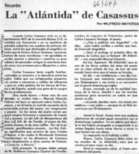 La "Atlántida" de Casassus  [artículo] Wilfredo Mayorga.