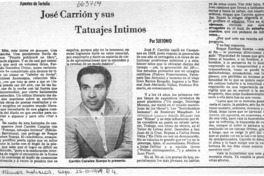 José Carrión y sus tatuajes íntimos