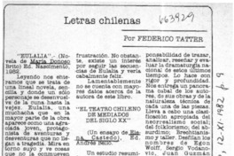 Letras chilenas  [artículo] Federico Tatter.
