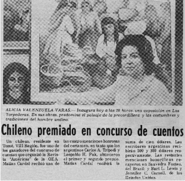 Chileno premiado en concurso de cuentos.