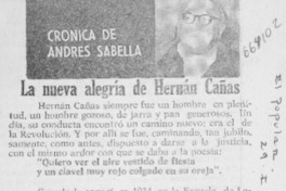 La nueva alegría de Hernán Cañas