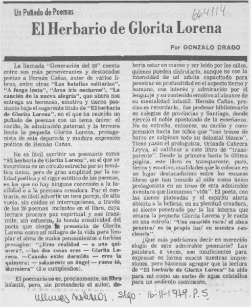 El herbario de Glorita Lorena