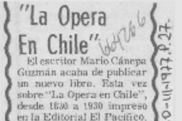 La ópera en Chile.