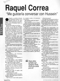 "Me gustaría conversar con Hussein" : [entrevista]