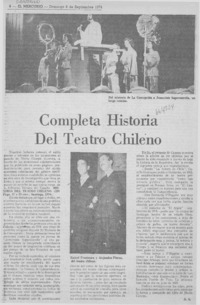 Completa historia del teatro chileno