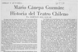 Mario Cánepa Guzmán: historia del teatro chileno