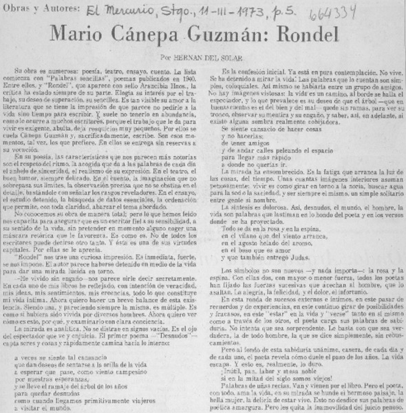 Mario Cánepa Guzmán: Rondel
