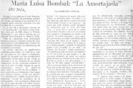 María Luisa Bombal, "La Amortajada"  [artículo] Edmundo Concha