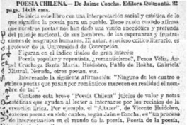 Poesía chilena.  [artículo]